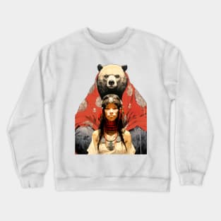 National Native American Heritage Month: "The Bear Mother" or "The Woman Who Married a Bear" Crewneck Sweatshirt